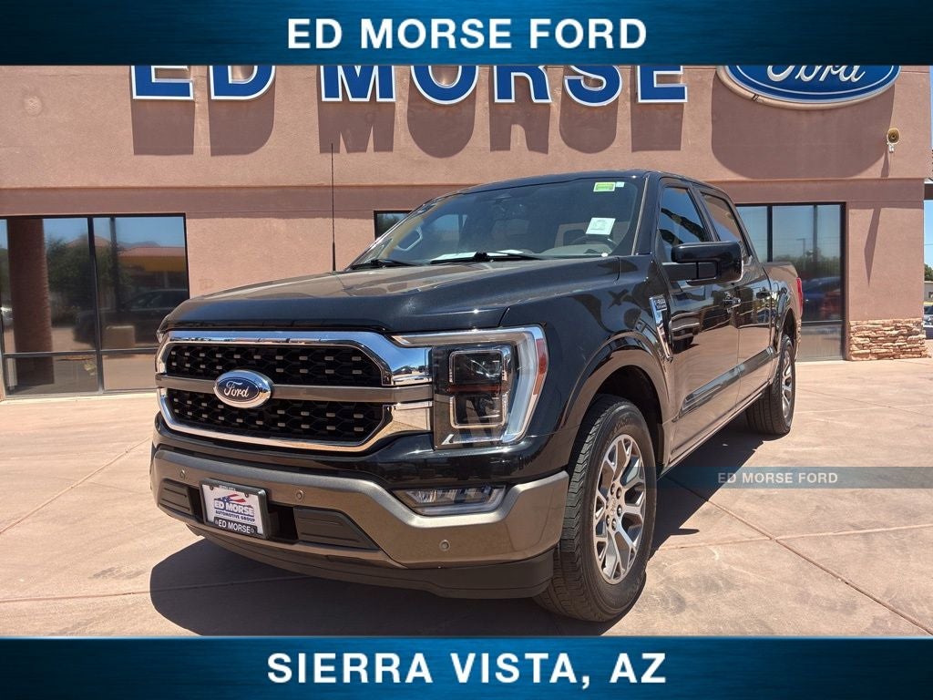 2023 Ford F-150 King Ranch in Brown — front three-quarter view