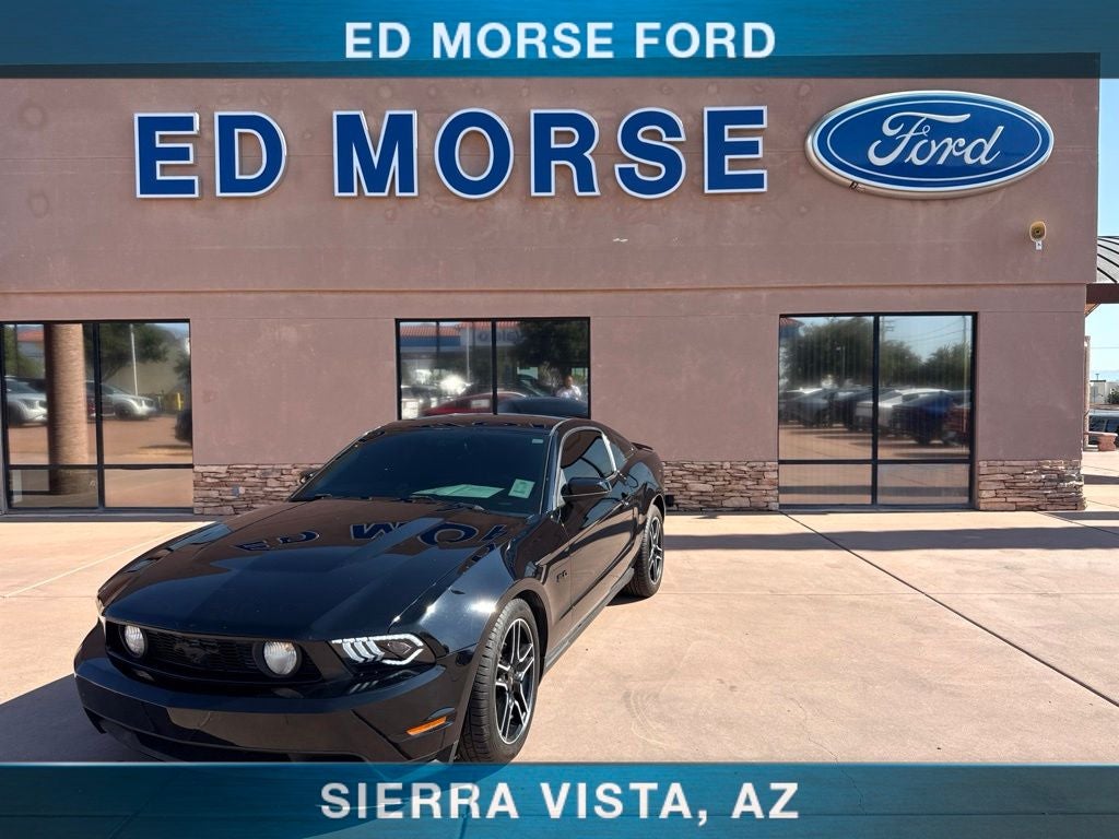 2011 Ford Mustang GT Premium in Black — front three-quarter view