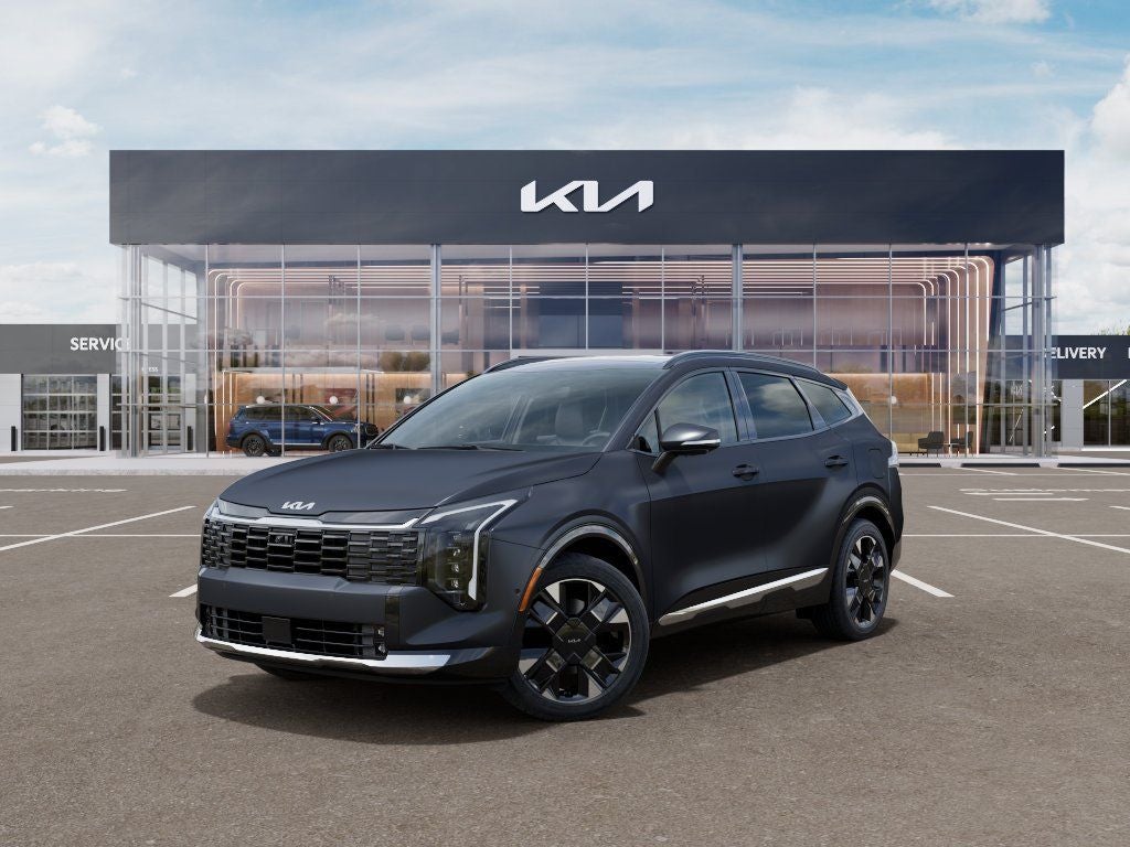 2026 Kia Sportage SX-Prestige in Panthera Metal Matte — front three-quarter view