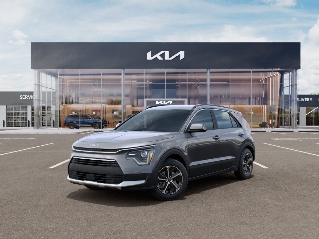 2026 Kia Niro EX in Steel Gray — front three-quarter view